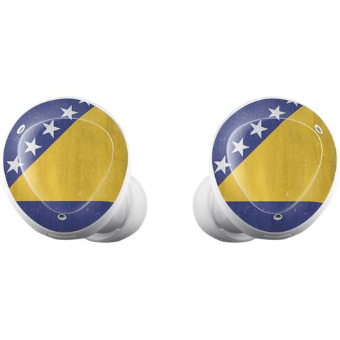 Bosnia and Herzegovina Flag Distressed Galaxy Buds Plus Skin